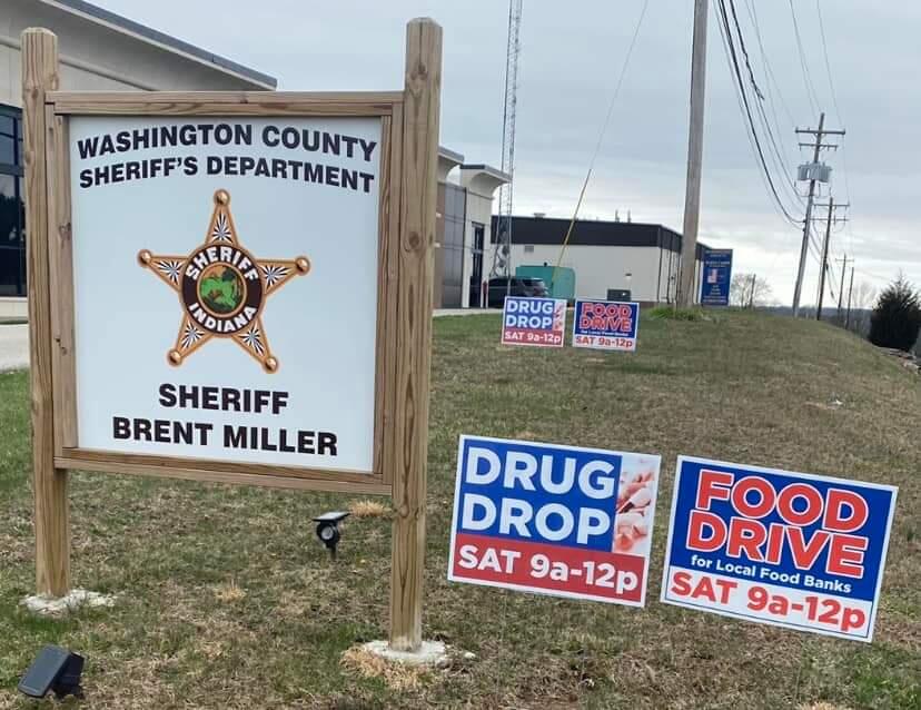 SHERIFF DRUG DROP SIGN