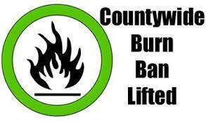 burn ban lifted