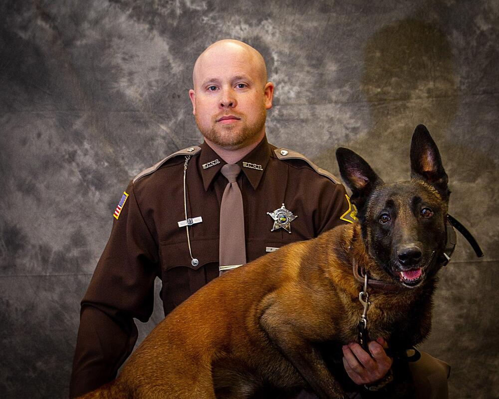 K9 Toby (with handler Deputy Reyling)